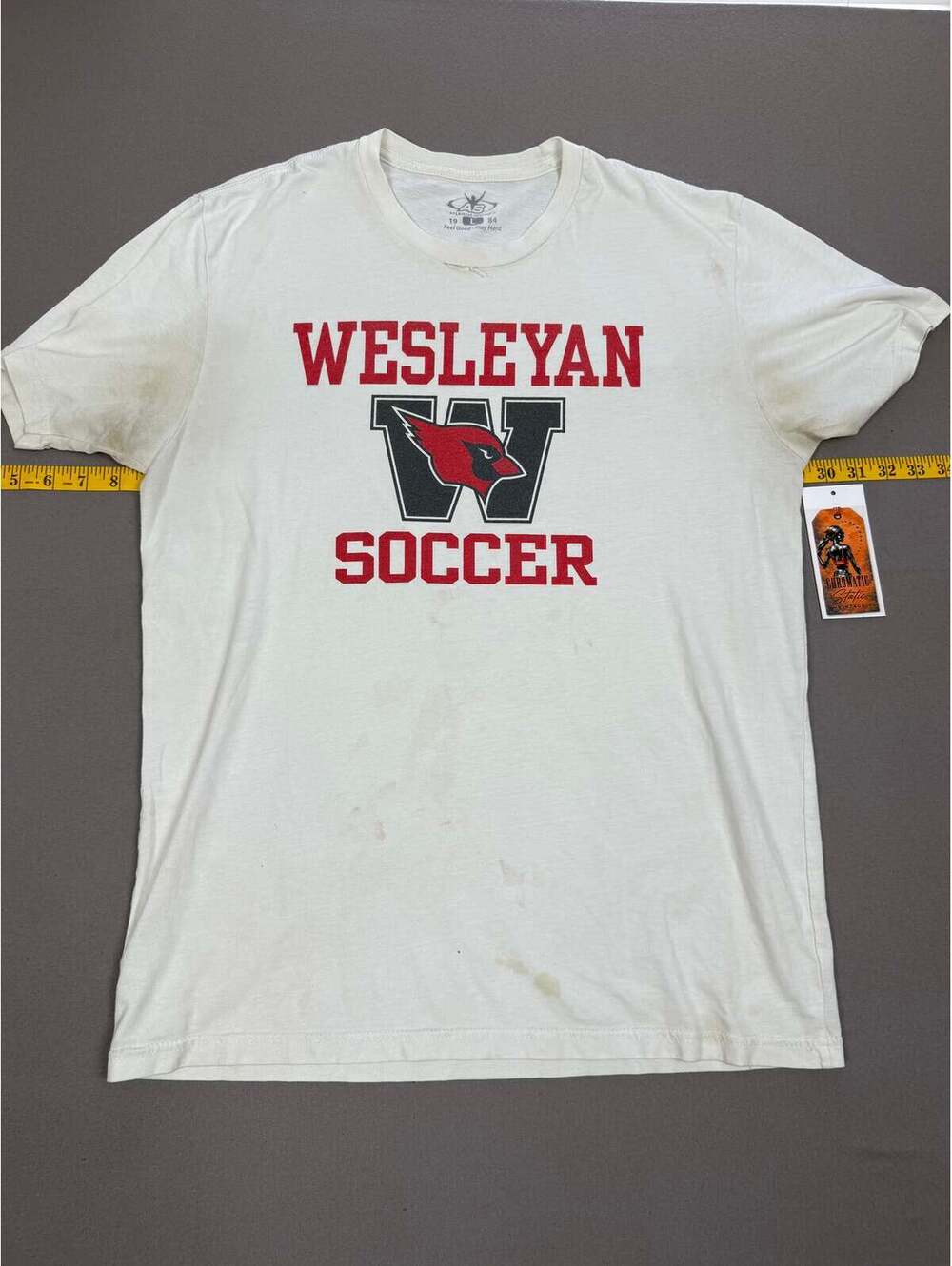 Vintage Wesleyan Soccer Cardinal Graphic T-Shirt